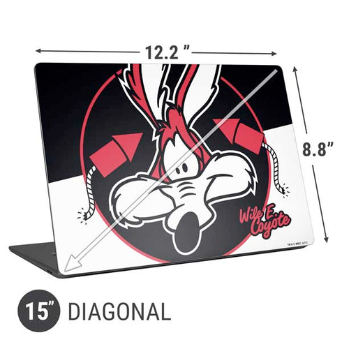 Looney Tunes Retro Wile E Coyote Universal Laptop 15in (12.2 x 8.8in) Skin