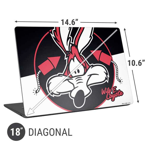 Looney Tunes Retro Wile E Coyote Universal Laptop 18in (14.6 x 10.6in) Skin
