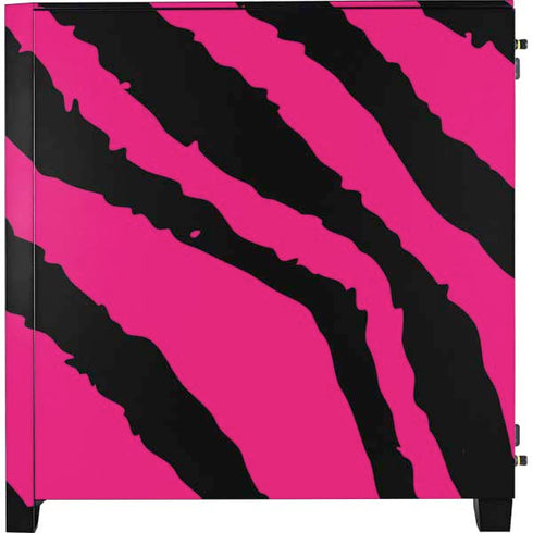 Retro Zebra Corsair 4000D Tempered Glass Mid-Tower ATX Case Skin