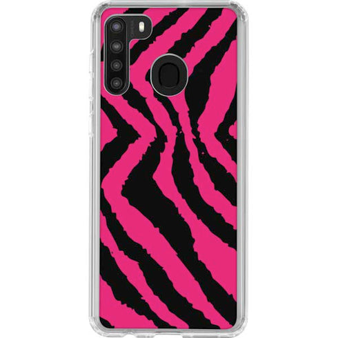 Retro Zebra Galaxy A21 Clear Case