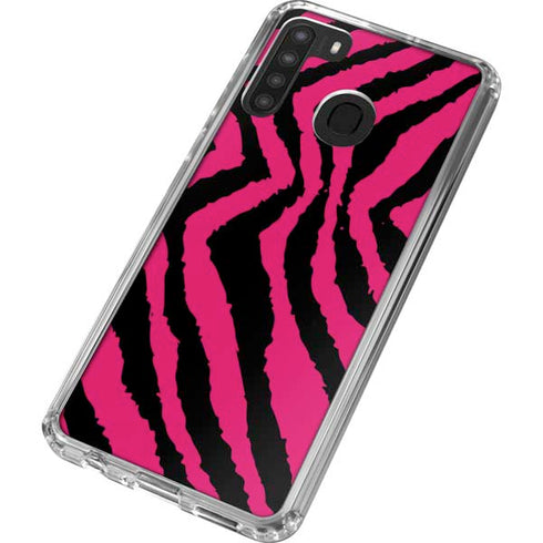Retro Zebra Galaxy A21 Clear Case