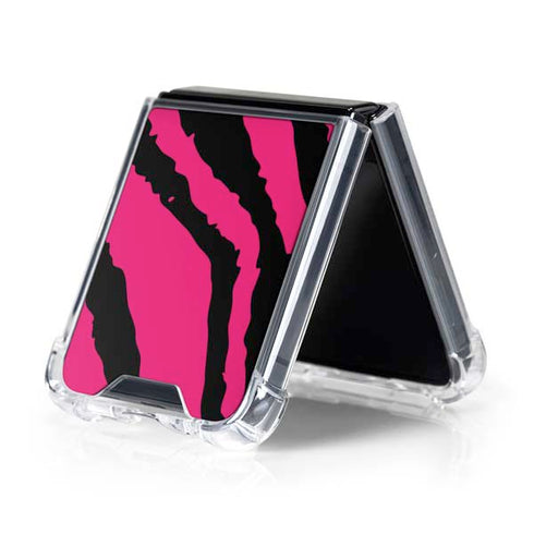 Retro Zebra Galaxy Z Flip5 5G Clear Case