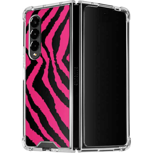Retro Zebra Galaxy Z Fold4 5G Clear Case