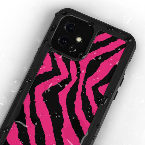 Retro Zebra iPhone 12 Mini Waterproof Case