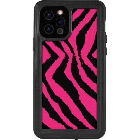 Retro Zebra iPhone 12 Pro Waterproof Case