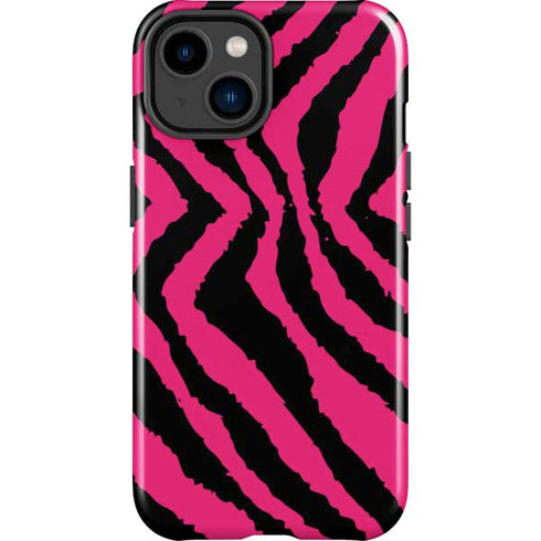 Retro Zebra iPhone 15 Plus Impact Case