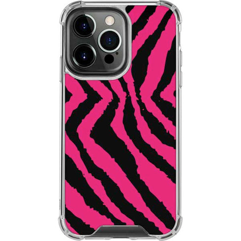 Retro Zebra iPhone 14 Pro Clear Case