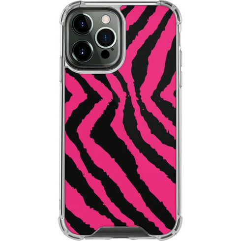 Retro Zebra iPhone 14 Pro Max Clear Case