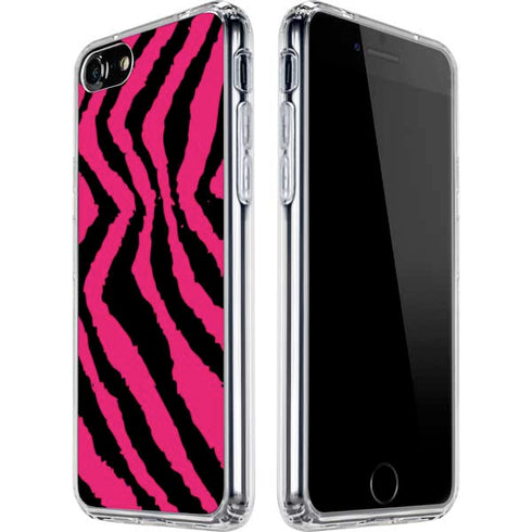 Retro Zebra iPhone SE (2nd & 3rd Gen) Clear Case