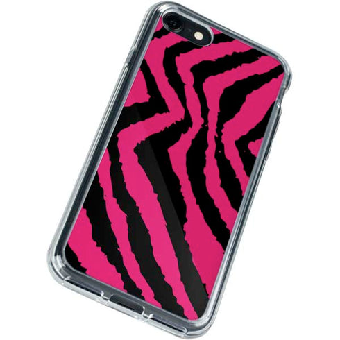 Retro Zebra iPhone SE (2nd & 3rd Gen) Clear Case