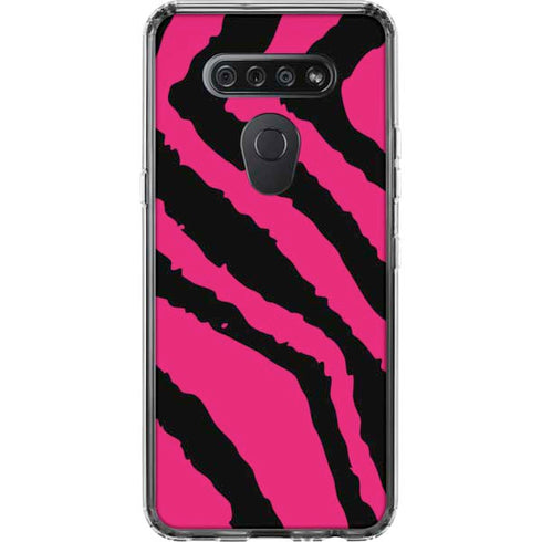 Retro Zebra LG K51/Q51 Clear Case
