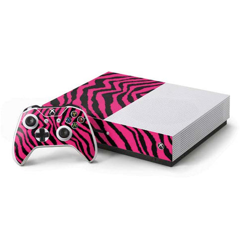 Retro Zebra Xbox One S Console and Controller Bundle Skin