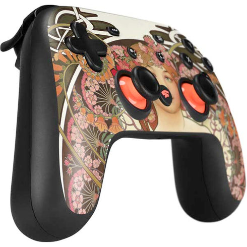 Alphonse Mucha Reverie 1897 Google Stadia Controller Skin