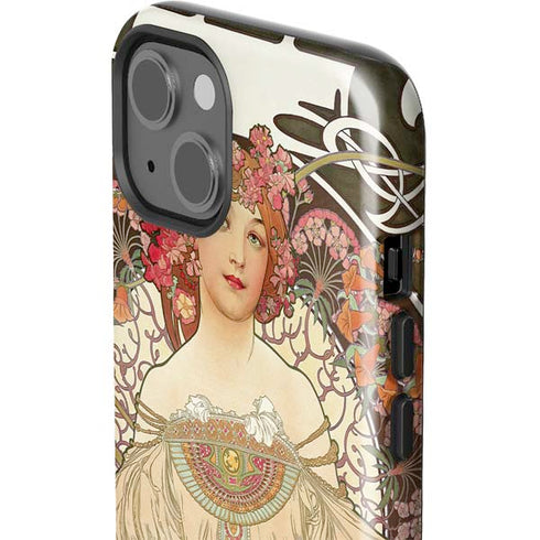 Alphonse Mucha Reverie 1897 iPhone 15 Impact Case