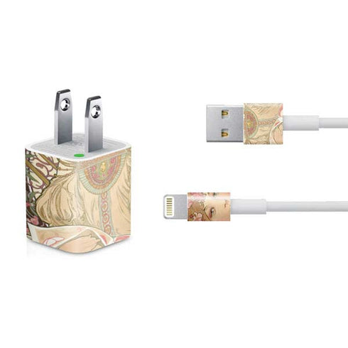 Alphonse Mucha Reverie 1897 iPhone Charger (5W USB) Skin
