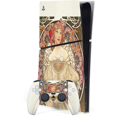 Alphonse Mucha Reverie 1897 PS5 Slim Digital Edition Bundle Skin