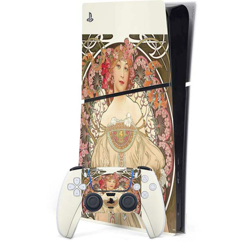 Alphonse Mucha Reverie 1897 PS5 Slim Digital Edition Console Skin