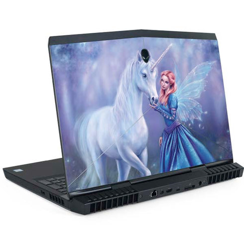 Rhiannon Fairy and Unicorn by Rachel Anderson Dell Alienware Skin