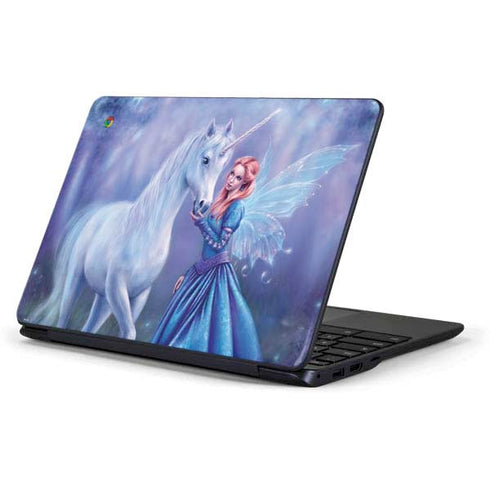 Rachel Anderson Rhiannon Fairy and Unicorn Samsung Chromebook Skin