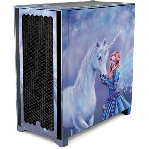 Rachel Anderson Rhiannon Fairy and Unicorn Corsair 4000D Tempered Glass Mid-Tower ATX Case Skin