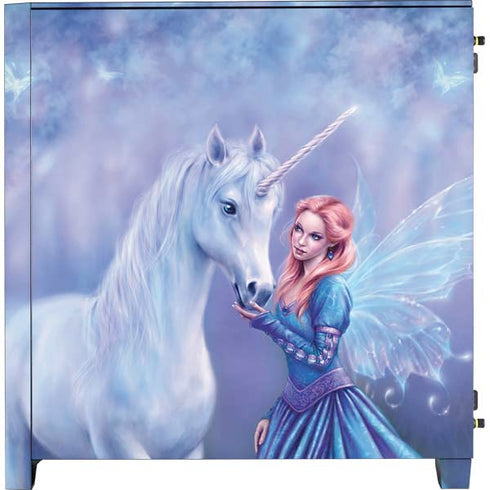 Rachel Anderson Rhiannon Fairy and Unicorn Corsair 4000D Tempered Glass Mid-Tower ATX Case Skin