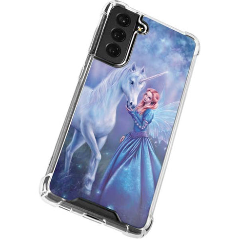 Rachel Anderson Rhiannon Fairy and Unicorn Galaxy S21 FE Clear Case