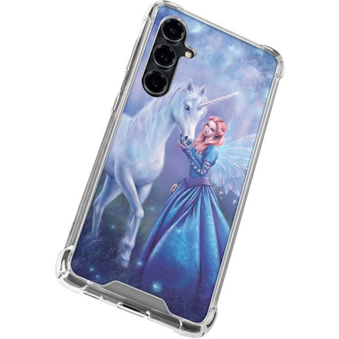 Rhiannon Fairy and Unicorn by Rachel Anderson Galaxy S23 FE Clear Case