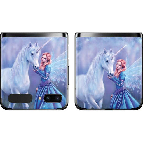 Rachel Anderson Rhiannon Fairy and Unicorn Galaxy Z Flip Skin