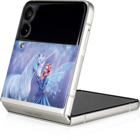 Rachel Anderson Rhiannon Fairy and Unicorn Galaxy Z Flip4 5G Skin