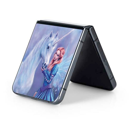 Rhiannon Fairy and Unicorn by Rachel Anderson Galaxy Z Flip5 5G Skin