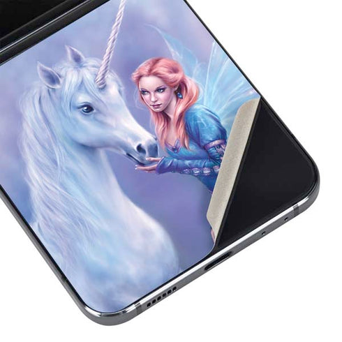 Rhiannon Fairy and Unicorn by Rachel Anderson Galaxy Z Flip5 5G Skin