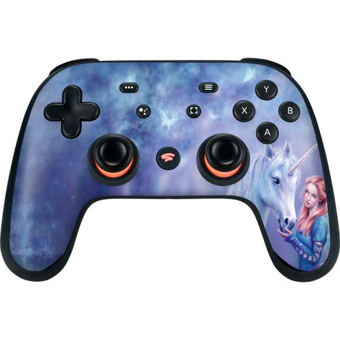 Rachel Anderson Rhiannon Fairy and Unicorn Google Stadia Controller Skin