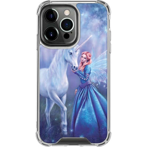 Rachel Anderson Rhiannon Fairy and Unicorn iPhone 14 Pro Clear Case
