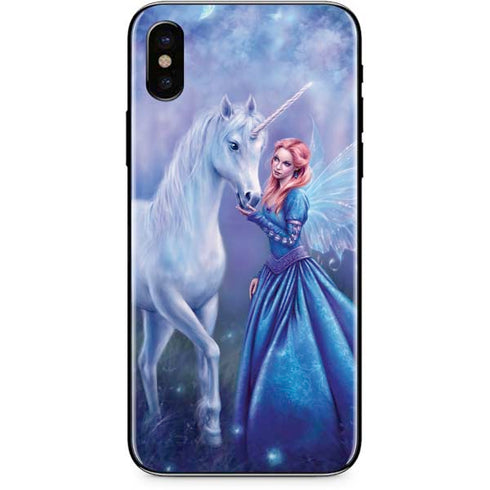 Rachel Anderson Rhiannon Fairy and Unicorn iPhone XS Skin