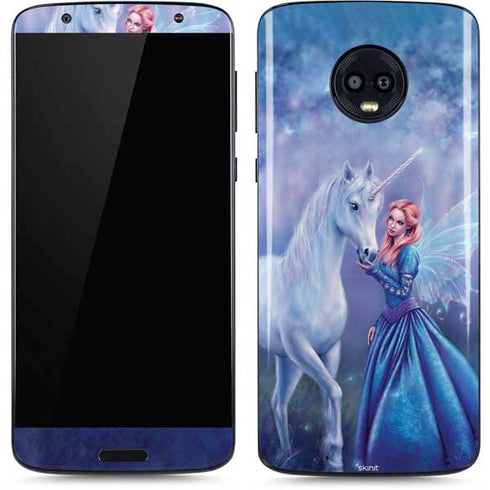 Rachel Anderson Rhiannon Fairy and Unicorn Moto G6 Skin