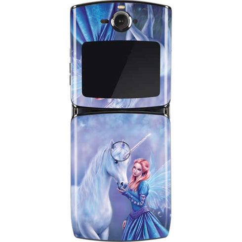 Rachel Anderson Rhiannon Fairy and Unicorn Motorola RAZR Skin
