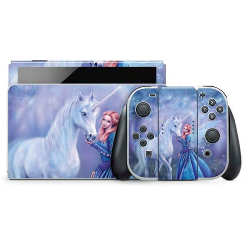 Rachel Anderson Rhiannon Fairy and Unicorn Nintendo Switch OLED (2021) Skin