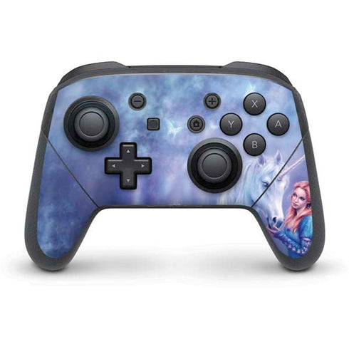 Rachel Anderson Rhiannon Fairy and Unicorn Nintendo Switch Pro Controller Skin