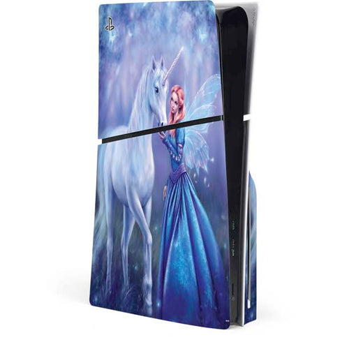 Rhiannon Fairy and Unicorn by Rachel Anderson PS5 Slim Disk Console Skin