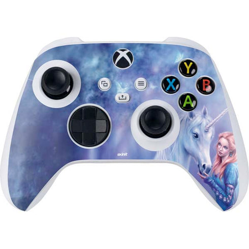 Rachel Anderson Rhiannon Fairy and Unicorn Xbox Series S Controller Skin