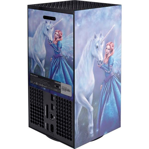Rachel Anderson Rhiannon Fairy and Unicorn Xbox Series X Console Skin