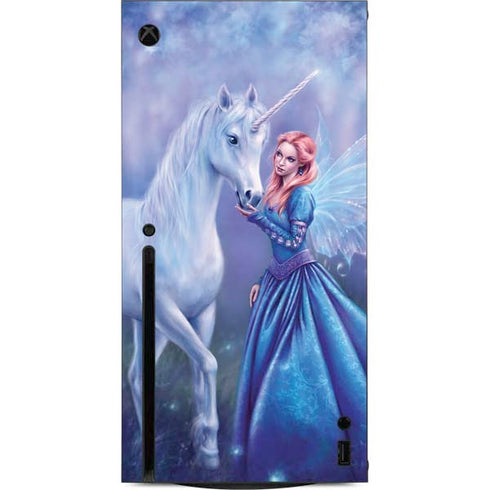 Rachel Anderson Rhiannon Fairy and Unicorn Xbox Series X Console Skin