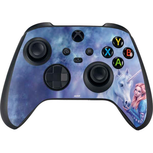 Rachel Anderson Rhiannon Fairy and Unicorn Xbox Series X Controller Skin
