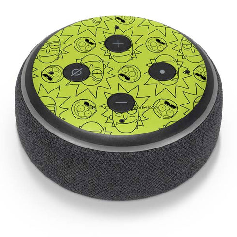 Adult Swim Rick and Morty Rick and Morty All Over Print Amazon Echo Dot Skin