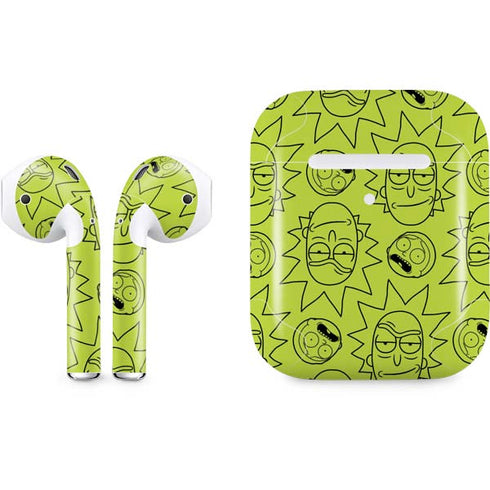 Adult Swim Rick and Morty Rick and Morty All Over Print Apple AirPods 2 Skin