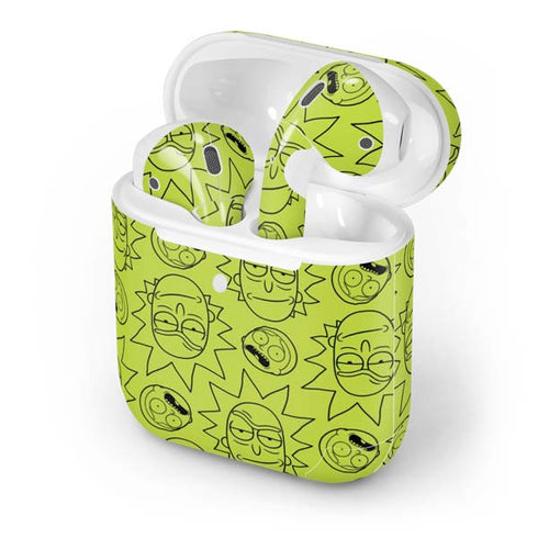Adult Swim Rick and Morty Rick and Morty All Over Print Apple AirPods 2 Skin