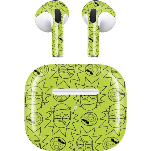 Adult Swim Rick and Morty Rick and Morty All Over Print Apple AirPods (3rd Gen 2021) Skin