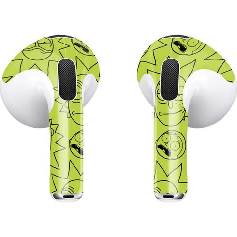 Adult Swim Rick and Morty Rick and Morty All Over Print Apple AirPods (3rd Gen 2021) Skin