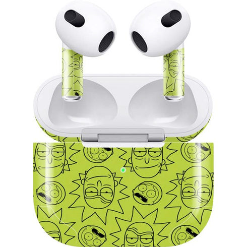 Adult Swim Rick and Morty Rick and Morty All Over Print Apple AirPods (3rd Gen 2021) Skin