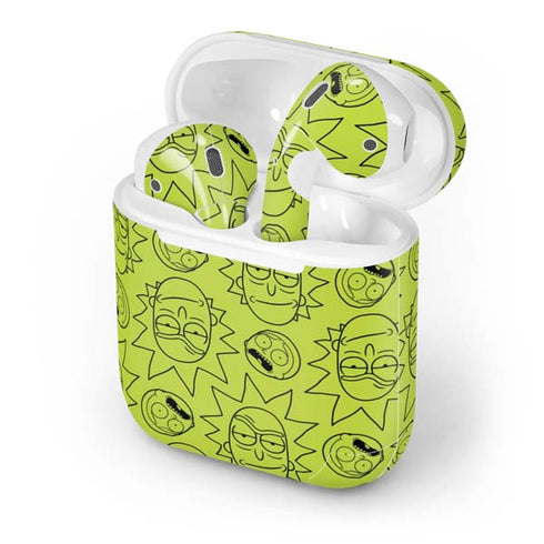 Adult Swim Rick and Morty Rick and Morty All Over Print Apple AirPods Skin